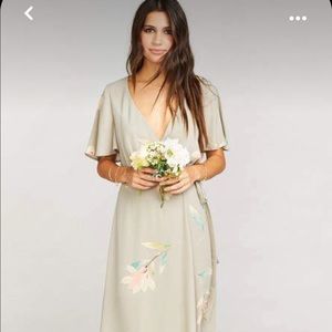 Show Me Your Mumu Sophia Wrap Dress in Lilly Print